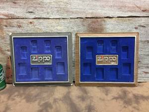 lot 101 image: 2 Vintage Zippo Pocket Lighters Dealer Displays
