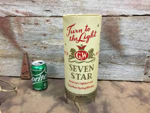 lot 110 image: Vintage G&W Seven Star Whiskey Light