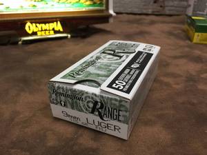 lot 112 image: Remington 9mm Luger Range 50 Cartridge Ammo