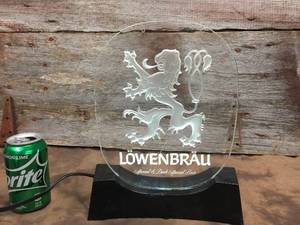 lot 122 image: Acrylic Lowenbrau Beer Light