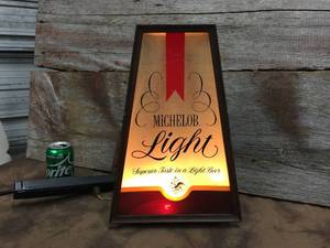 lot 123 image: Vintage Michelob Light Wall Hanging Beer Light