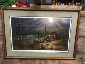 lot 130 image: Beautiful Terry Redlin God Shed His Grace on Thee SignedNumbered Print
