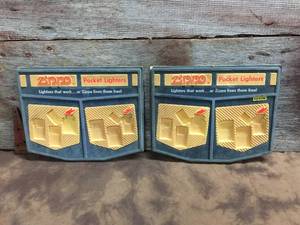 lot 99 image: 2 Vintage Zippo Lighters Dealer Displays