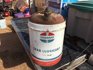 lot 157 image: Vintage Standard Oil 5 Gallon Can