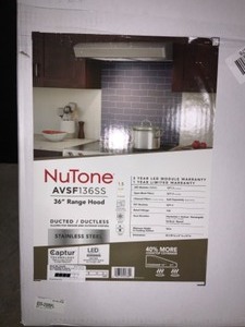 lot 38 image: BROAN-NUTONE MANTRA 36 IN. CONVERTIBLE UNDER CABINET RANGE HOOD WITH LIGHT IN STAINLESS STEEL. SEE PICTURES