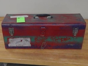 Metal Tool Box with Removable Tray