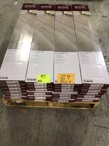 Pallet with 24 cases of Home Decorators Coastal Oak 7.5 in. L x 47.6 in. W Luxury Vinyl Plank Flooring (24.74 sq. ft.  case) not used see pictures