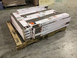 Pallet with 30 cases of Traffic Master Taupe Oak 6 in. x 36 in. Peel and Stick Vinyl Plank (36 sq. ft.  case) see pictures