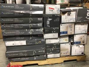Pallet with assorted Glacier Bay Faucets various models and conditions open box customer returns see pictures