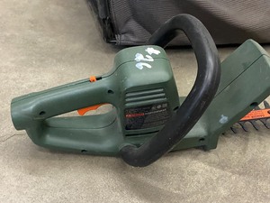 lot 26 image: Lot Of Electric Hedge Trimmer, 21 Lawn Mower Bagger, Rider Mower Collection System Tube