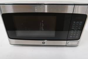 GE - 1.1 Cu. Ft. Mid-Size Microwave - Stainless steel