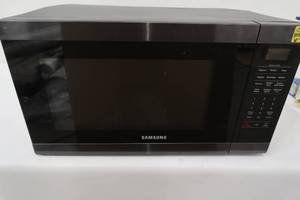 Samsung - 1.9 Cu. Ft. Full-Size Countertop Microwave with Sensor Cooking - Fingerprint Resistant Black Stainless Steel