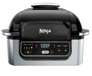 Ninja - Ninja� Foodi 5-in-1 Indoor Grill with 4-qt Air Fryer, Roast, Bake, & Dehydrate - Stainless SteelBlack