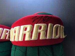 Marco Scandella MN Wild game used signed hockey gloves