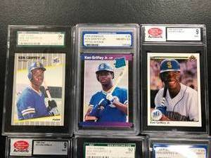 Lot of 6 Graded Ken Griffey JR. Rookie Cards ( see photos )