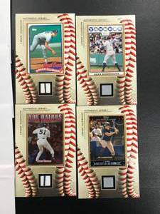Lot of 4 Authentic Oversized Jersey Cards ( See photos for details )