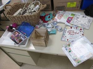Basket Full of Crafting Items, Colo...