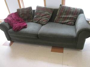 Large Couch With Pillow and Throw B...