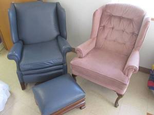 (2) Side Chairs, one is with matchi...