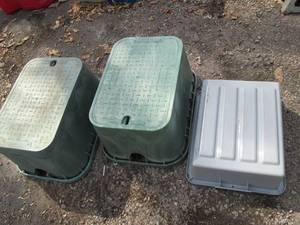 (2) Irrigation Control Covers & Tub...