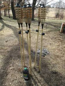 (6) Tiki Torches & Fluid...