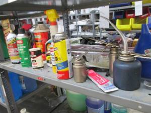Oil Cans & Misc. Cleaners See Phot...