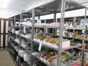 (5) Shelving Unit 36.25 X 30 X 85 Contents Not Included