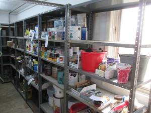 (6) Shelving Unit 36.25 X 18 X 85 Contents Not Included