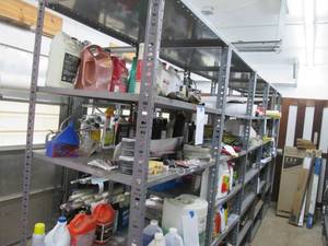 (5) Shelving Unit 36.25 X 30 X 85 Contents Not Included