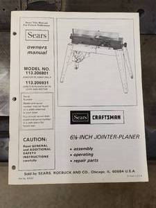 lot 10 image: 6-18 Craftsman Jointer - Planer