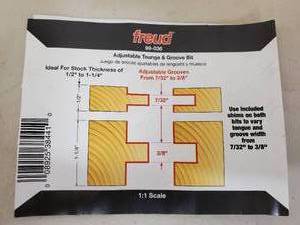 lot 52 image: Industrial Adjustable Tounge & Groove Router Bit by Freud 99-036