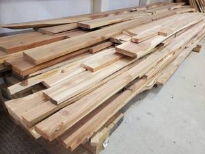 lot 81 image: Woodworkers Dream, Stockpile of Raw Aroma Cedar Lot