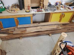 lot 83 image: Woodworkers Dream, Stockpile of Raw Black Walnut Wood Lot