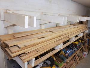lot 82 image: Woodworkers Dream, Stockpile of Raw Oak Wood Lot