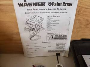 lot 128 image: Wagner Paint Crew Airless Paint Sprayer with Roller Arm Attachment