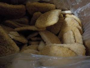 case of breaded frozen chicken fill...