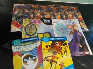 sticker books, coloring books, and ...