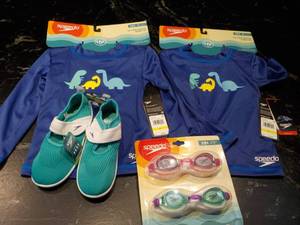 Speedo size M kids swim wear...