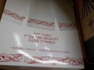 disposable guest towels and straws...