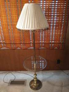 lot 61 image: Floor Lamp With Glass Tier
