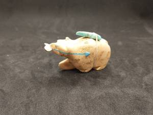 lot 173 image: Hand carved Stone Bear