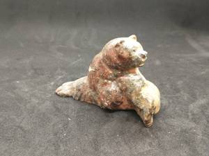 lot 175 image: Hand carved Stone Bear