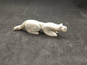 lot 176 image: Hand Carved Stone Mountain Lion or Cougar