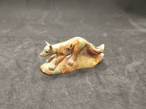 lot 177 image: Hand Carved Stone Coyote or Fox