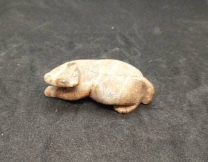 lot 179 image: Hand Carved Stone Badger