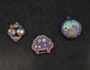 lot 151 image: Three Cloisonne Pendants