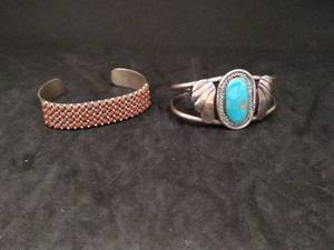 lot 166 image: Two Vintage Cuff Bracelets