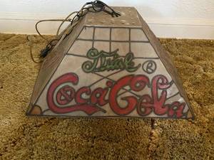 lot 215 image: Vintage Coca Cola Hanging Lamp