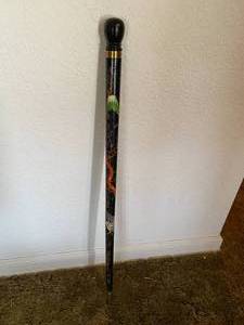 lot 218 image: Vintage Walking Cane and Pool stick