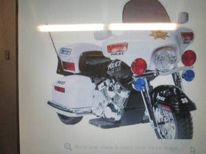 kids 12 volt police motorcycle reta...